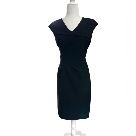 LAFAYETTE 148 NY Black Silk Tech Neely Sheath Dress - Picture 5 of 9